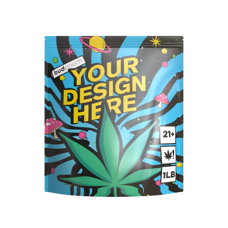 1 Pound Custom Weed Bag – Smell-Proof, ATSM Certified, Fully Customizable