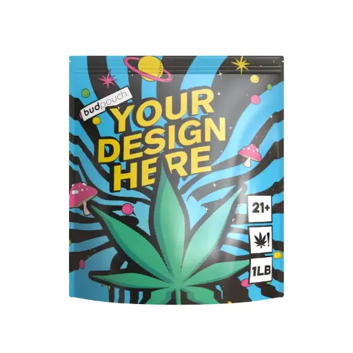 [BP-6] 1 Pound Custom Weed Bag – Smell-Proof, ATSM Certified, Fully Customizable